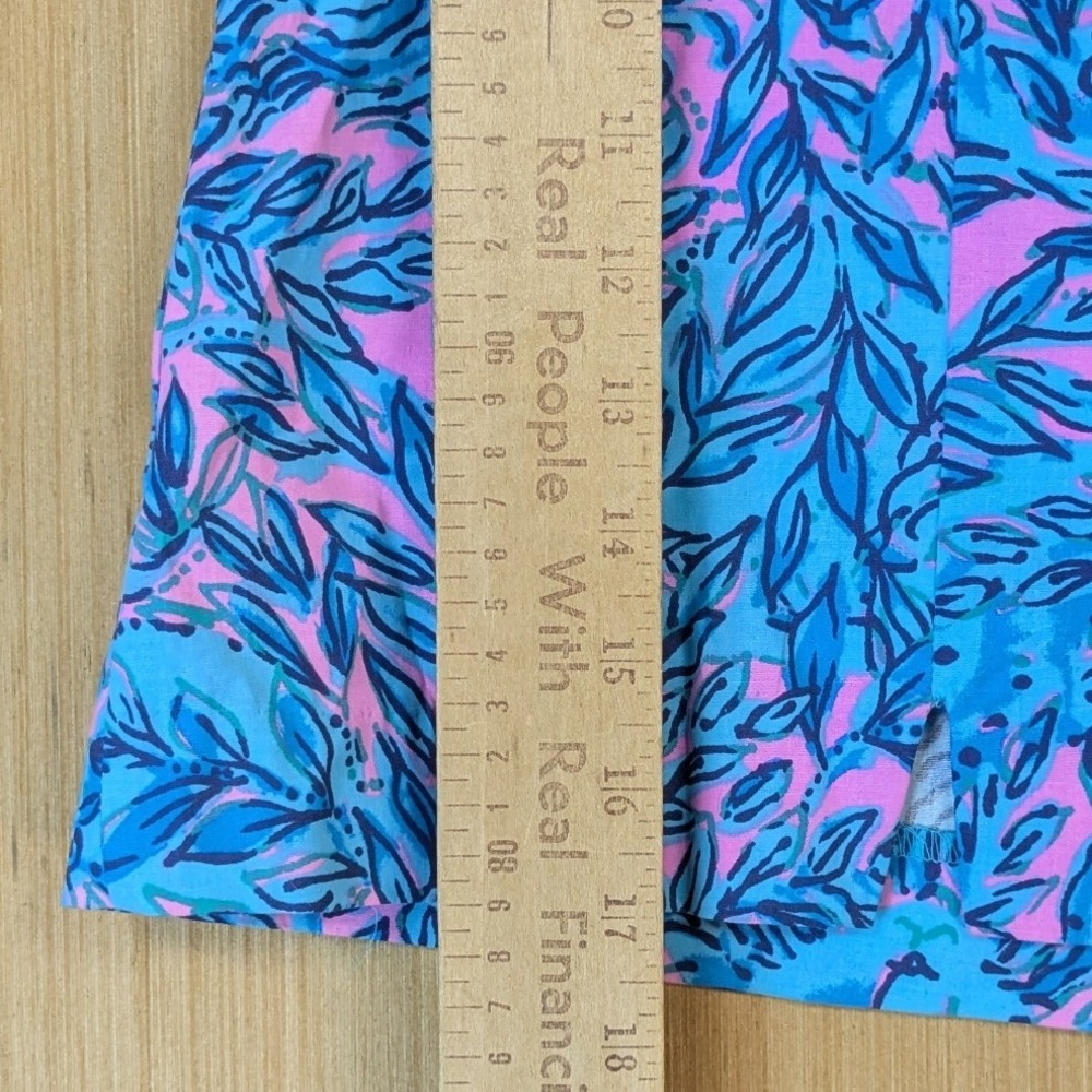 Lilly Pulitzer Abbott Skort You Grow Girl Bermuda Blue Pink Floral Leopard 6 NEW - Picture 8 of 10